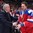 MONTREAL, CANADA - JANUARY 5: Russia's Kirill Urakov #8 receives his bronze medal from IIHF Council Member and Tournament Chairman Luc Tardif following Russia's 2-1 OT win over Sweden in the bronze medal game at the 2017 IIHF World Junior Championship. (Photo by Andre Ringuette/HHOF-IIHF Images)

